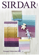 Sirdar 5191 uses Snuggly Pattercake  DK yarn to knit blankets.  Uses #3 weight yarn. 